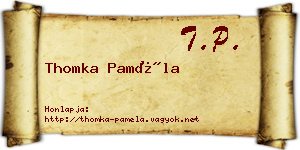 Thomka Paméla névjegykártya